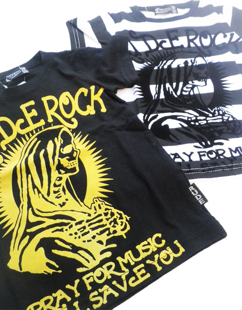 オシャレインパクトT☆【RUDE ROCK rude rock ルードロック】 マリア風フロッキープリントTシャツ キッズ KIDS