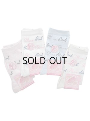 画像1: 【メール便対応】何枚でも欲しい！【Nobi Nobi Socks】　キュートクルーソックス　＜ロゴ総柄＞　16cm-20cm