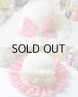 お買い上げ　3000円以上ご購入0円プレゼント🎁子供服　女の子　ドット＆リボンハット
