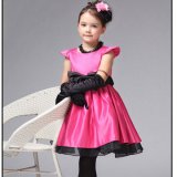 子供ドレス フォーマル セレモニー【海外ブランド】ブラックリボンがステキ♪ピンクサテンドレス