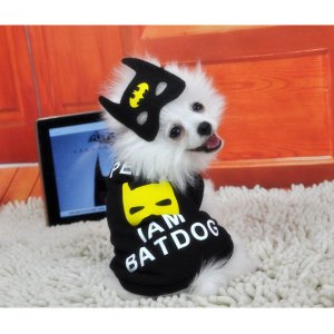 画像1: ドッグウェア　犬　イベント　ハロウィン　コスプレ　【海外ブランド】　I am BAT DOG　ウェア＆仮面セット　　