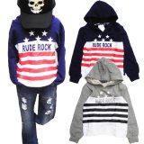 子供服　男の子　パーカー【RUDE ROCK-ルードロック-】星条旗ロゴＰＴ－切り替えパーカー
