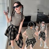 ＊子供服　女の子【海外ブランド】チェックイレギュラーセット