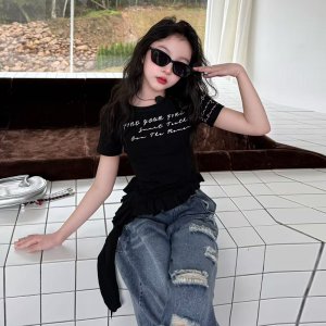 画像1: ＊子供服　女の子【海外ブランド】イレギュラーTEE