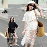 ＊子供服　女の子【海外ブランド】レースTEEセット