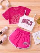＊子供服　女の子【海外ブランド】メッシュ３点セット