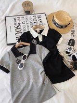 ＊子供服　女の子【海外ブランド】バイカラーワンピ