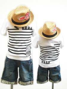 画像1: Ｔシャツ１枚でこのオシャレ！【RUDE ROCK-ルードロック-】　カセットテープボーダーPt-T　100cm〜160cm (1)