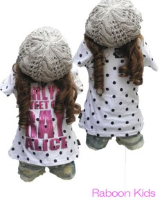 画像1: 今年はドット！【RAYALICE rayalice  レイアリス】　スパンコールＡラインＴシャツ　 キッズ　KIDS 　半袖　100cm 110cm 120cm 130cm 140cm 150cm 160cm (1)