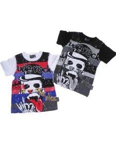 画像1: ユニークなプリントでド派手に☆【RUDE ROCK rude rock　ルードロック】　全身総柄プリントＴシャツ　キッズ  KIDS 　100cm 110cm 120cm 130cm 140cm 150cm 160cm (1)