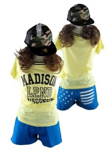 画像1: 気軽に使える♪【ＬＥＰＯＩＮＴＥＤ　Ｌｅ　Ｐｏｉｎｔｅｄ　】ＭＡＤＩＳＯＮ　オフショル　Ｔｅｅト　Ｔシャツ　90ｃｍ/100cm/110cm/120cm/130cm/ 140cm /150cm/160cm/韓国子供服/レイアリス/ルードロック/　 (1)