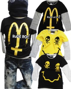 画像1: 【激安SALE】子供服　男の子　RUDE ROCK　スマイルJUNK　Tee　 (1)