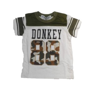 画像1: 子供服　ベビー　男の子　女の子　Tシャツ　【Donkey Jossy】　迷彩メッシュロゴDONKEY Tシャツ (1)