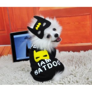 画像1: ドッグウェア　犬　イベント　ハロウィン　コスプレ　【海外ブランド】　I am BAT DOG　ウェア＆仮面セット　　 (1)