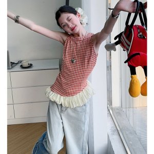 画像1: ＊子供服　女の子【海外ブランド】チェックネック (1)
